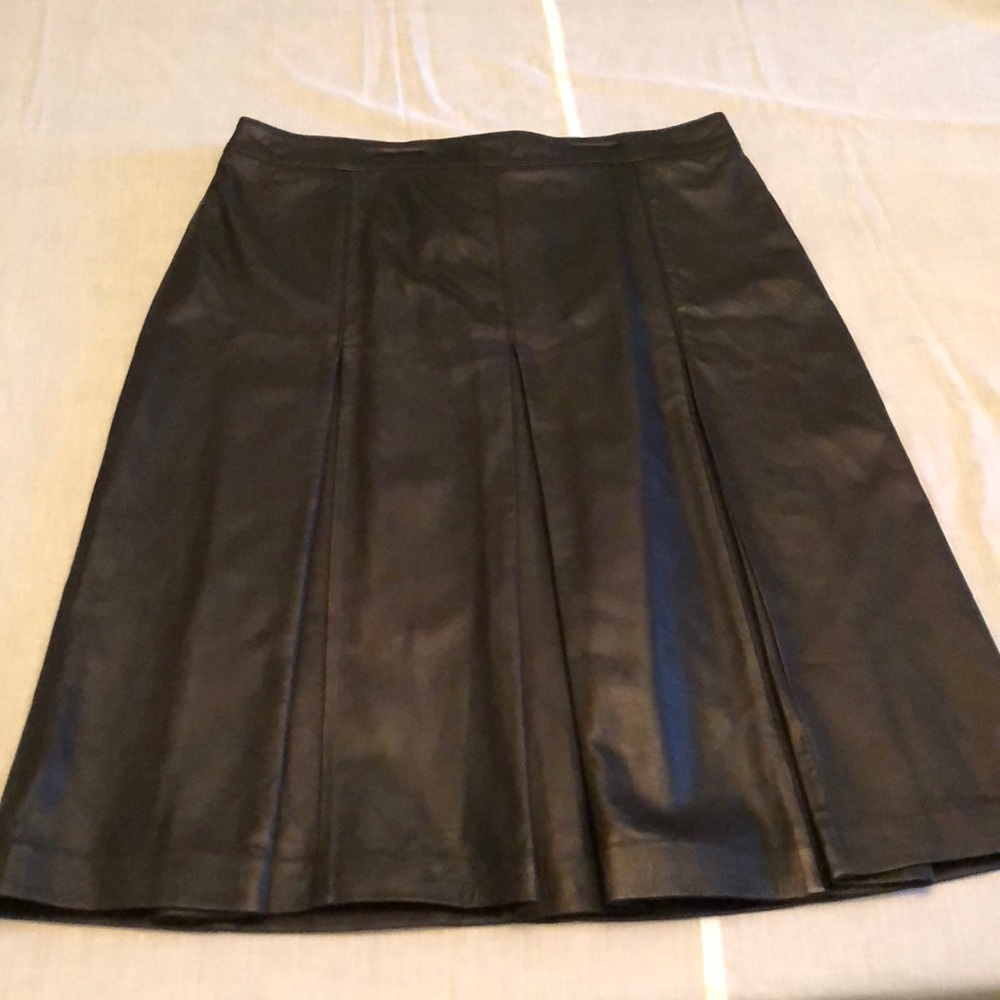 Halogen leather skirt